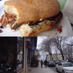 Lunch time plan. Walk to Hydrostone Market, get meatball hero and coffee. Get cheesecake to go for l...